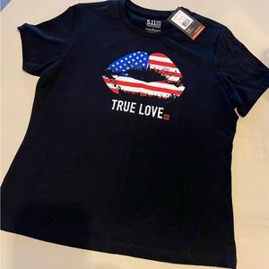 NWT—5.11 Black s/s Graphic Tee Size L